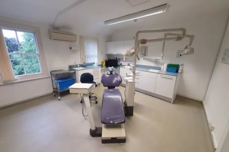 Treatment room with a window over the garden